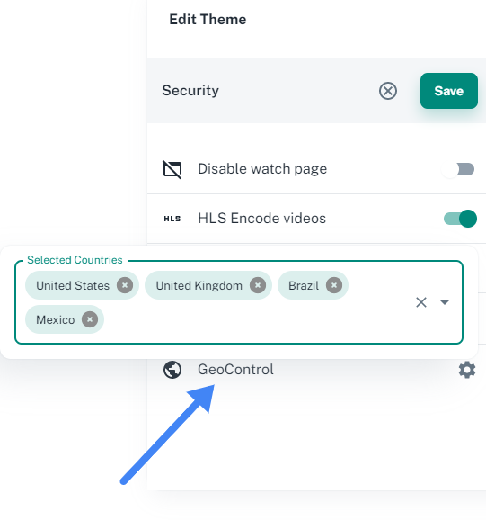 GeoControl for Videos - Whitelist countries