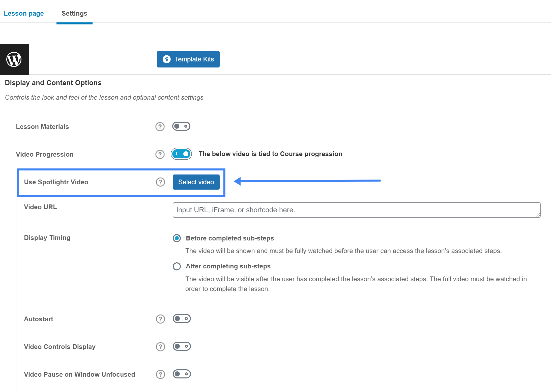 Spotlightr WordPress plugin for LearnDash